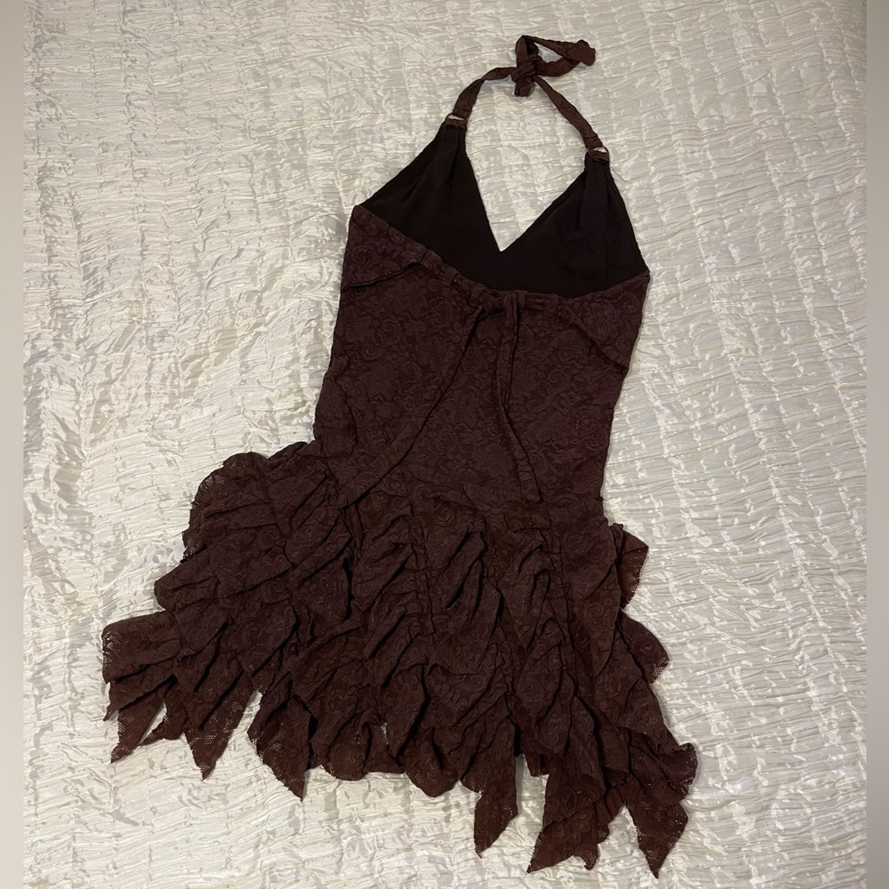 NWOT MISS BE by EMMANUELLE BLANC Lacy Halter Dress!🥀 - Picture 9 of 15